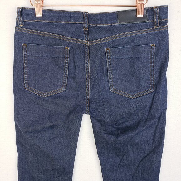 Victoria Beckham Denim Flare Leg Jeans Blue Dark Wash Size 28 Classic Designer - Picture 12 of 13